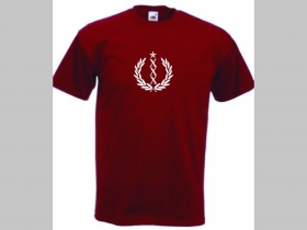 Straight Edge bordové pánske tričko materiál 100% bavlna  značka Fruit of The Loom
